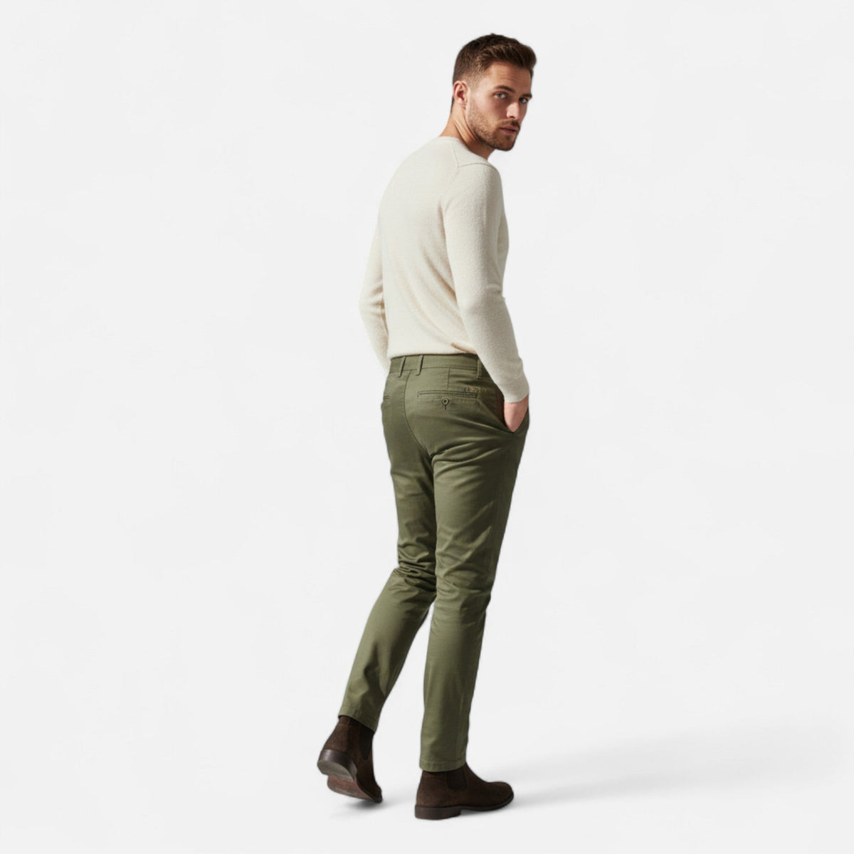 Men's Smart Everyday Cotton Blend Chinos – view 3