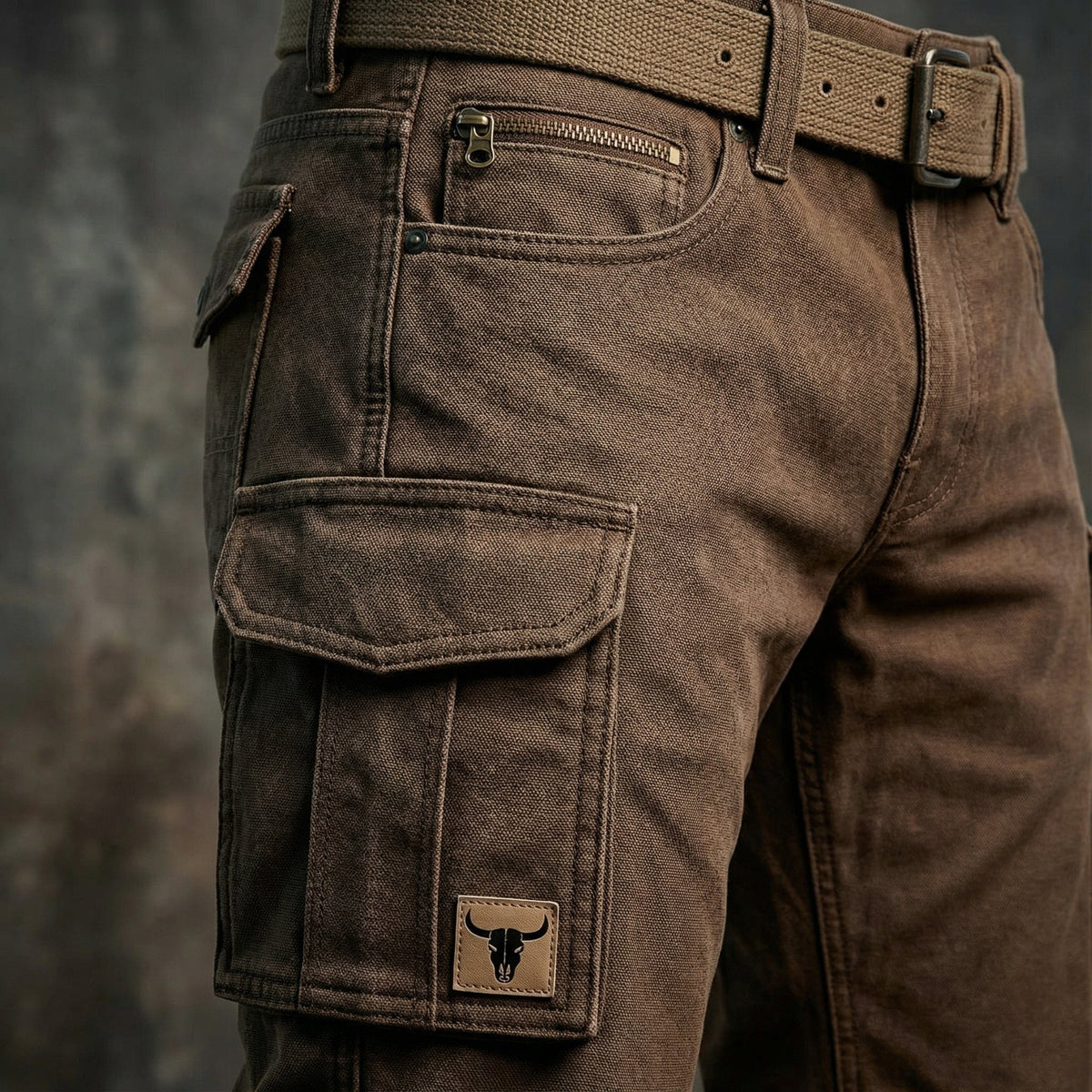 Men's Narrow-Cut Fit Slim-Tapered Utility Cargo Trousers – view 4