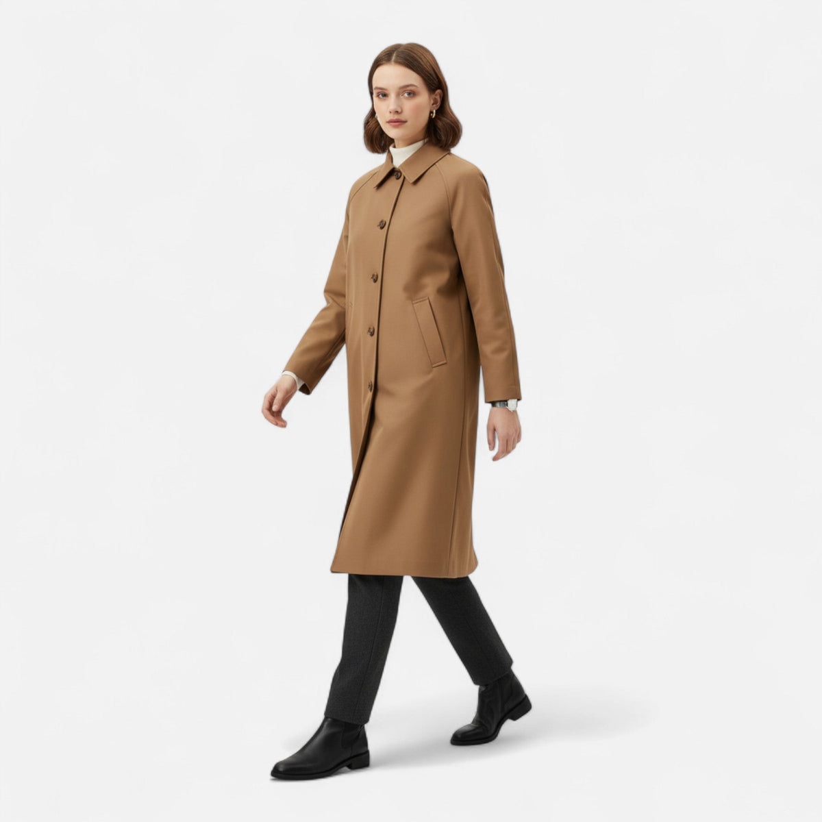 Women's Long Single-Breast Retro Trench Coat – view 2