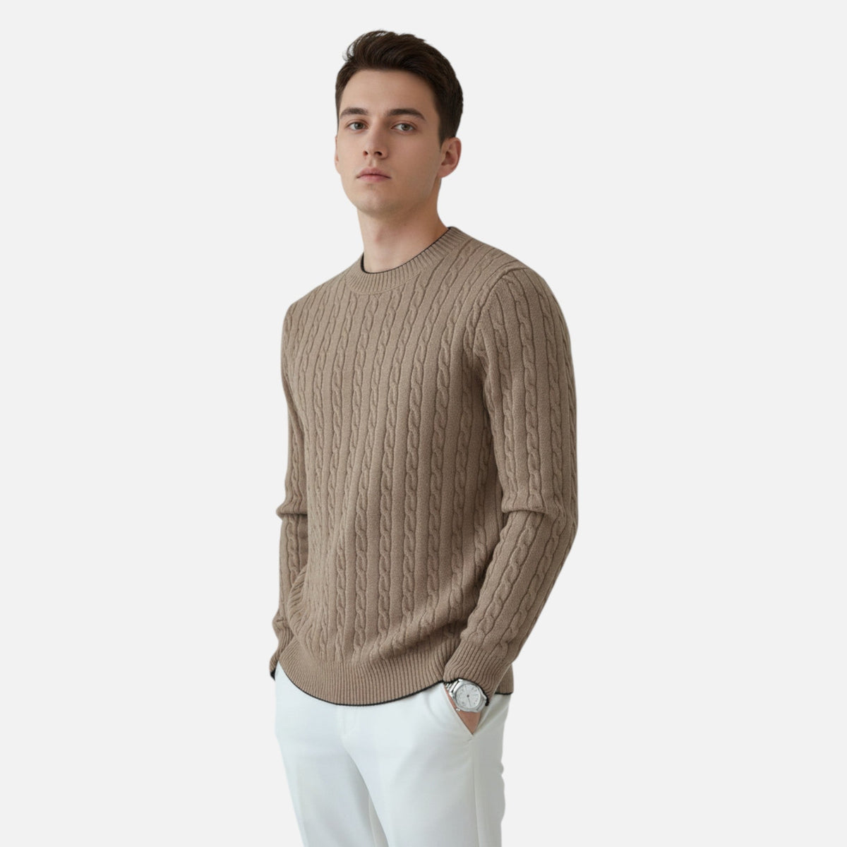Men's Rib-Knit Crew Pullover – view 2