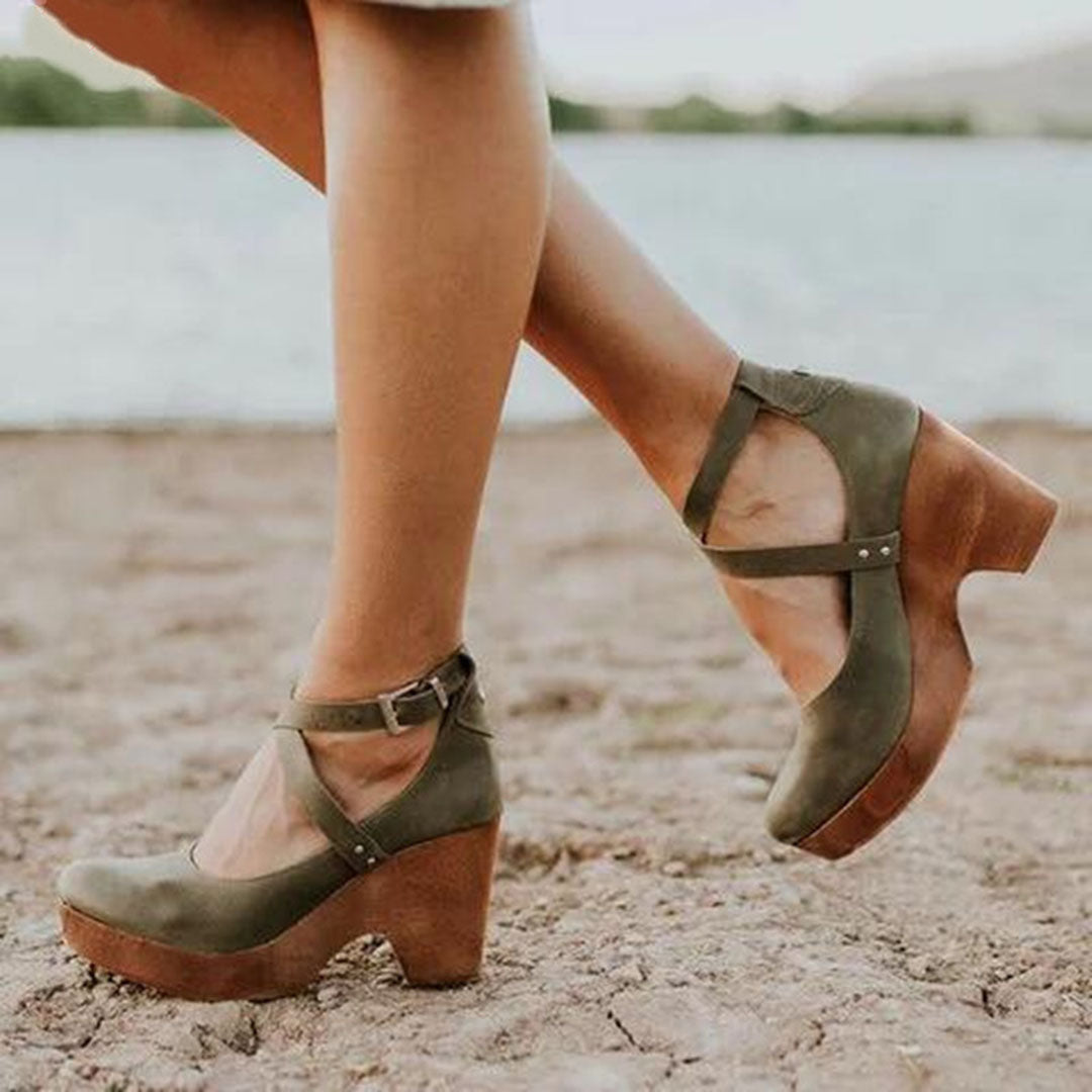 Women's Closed Toe Wedge-Heel Heels – view 3