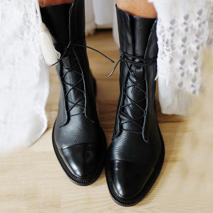 Women's Comfortable Leather Boots for Evening Wear – view 3