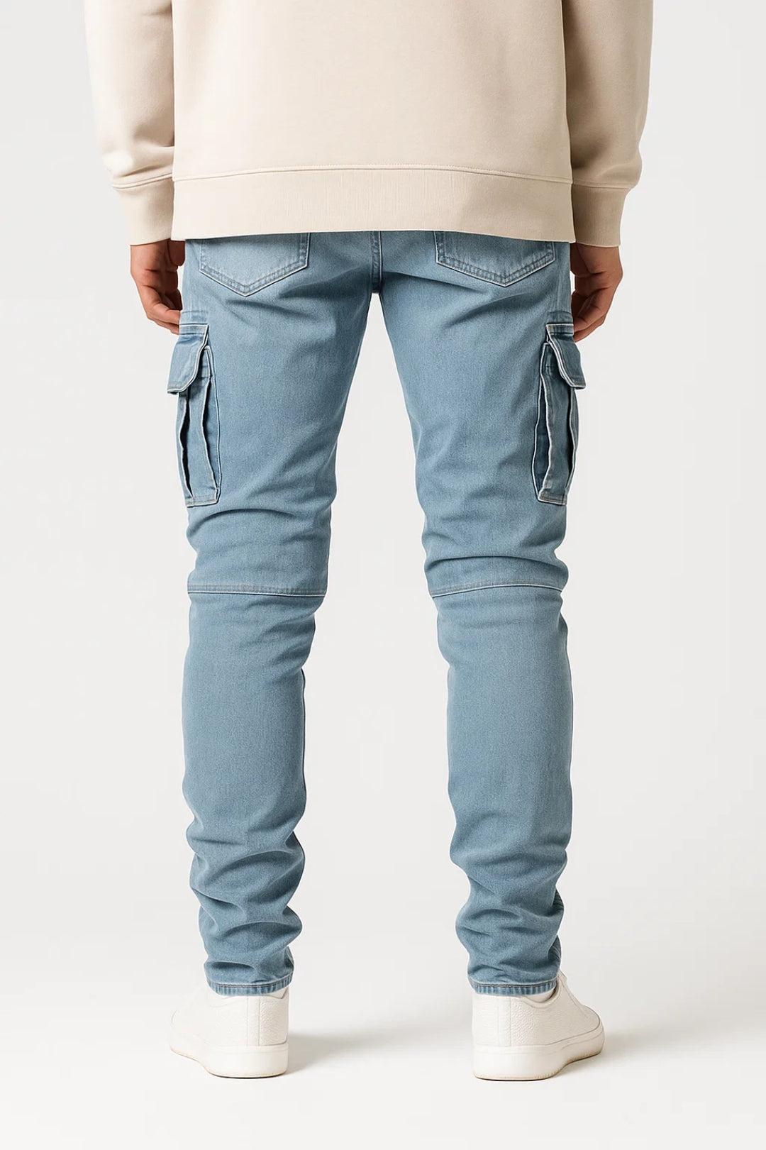 Men's Slim-Tapered Cargo Pocketed Jeans – view 2