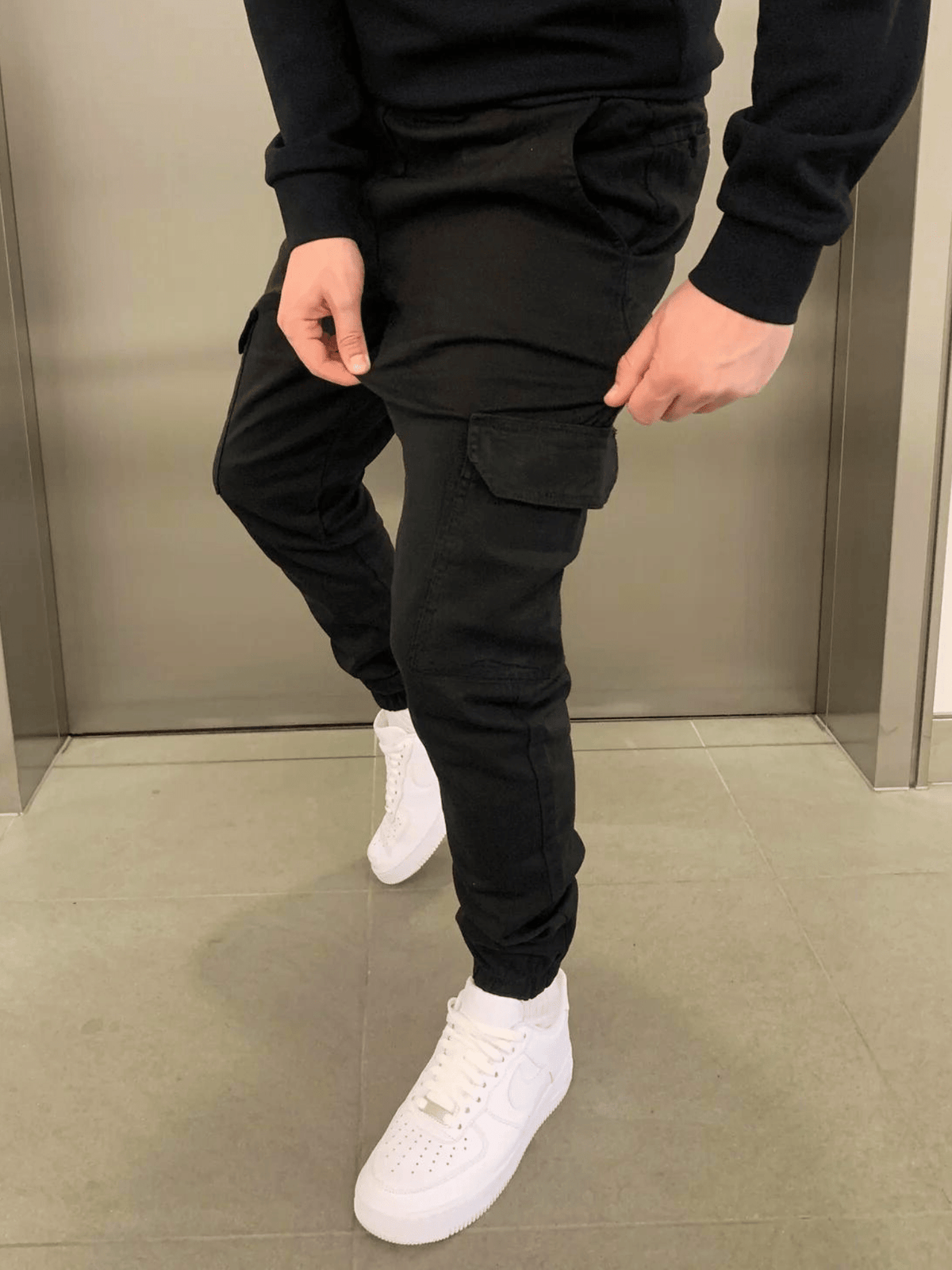 Men's Tie Waist Cargo Pants – view 2