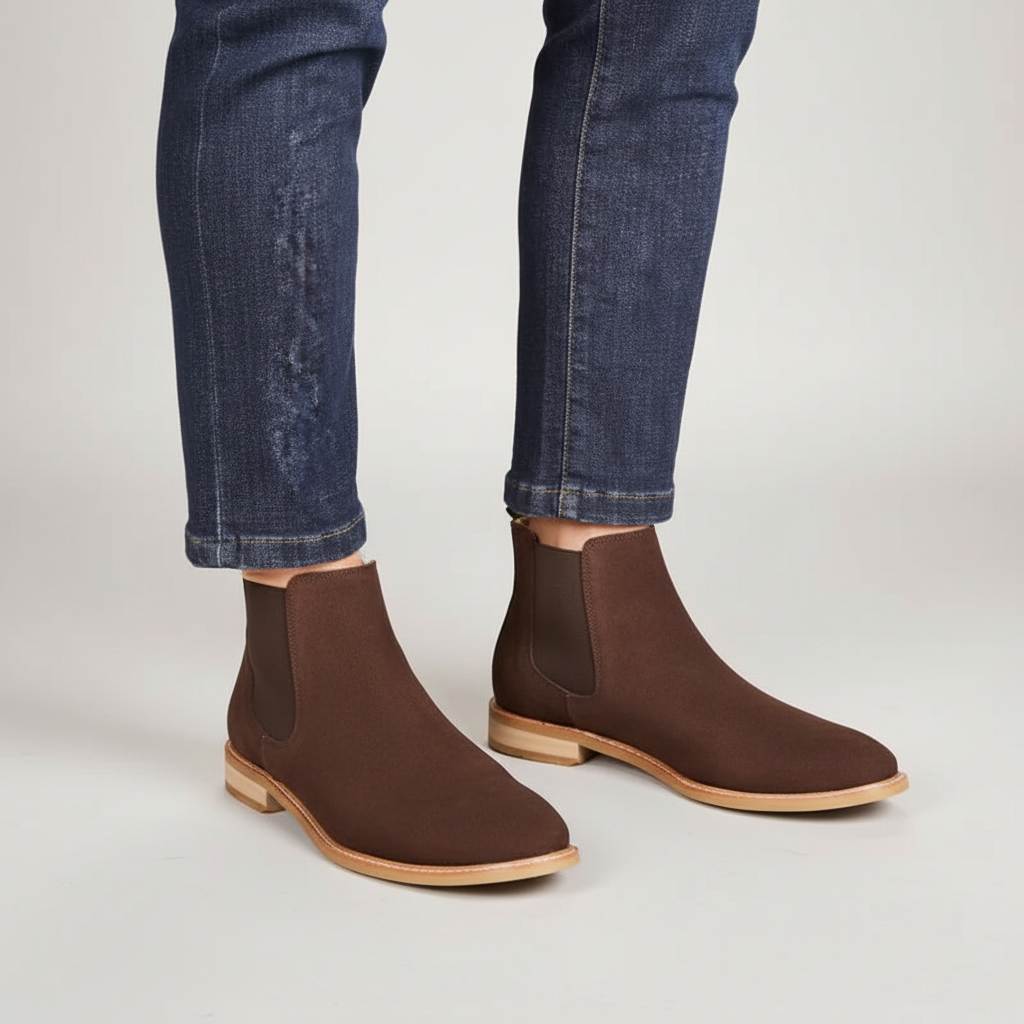 Men's Thermal-Lined Chelsea Boots – Dark Brown