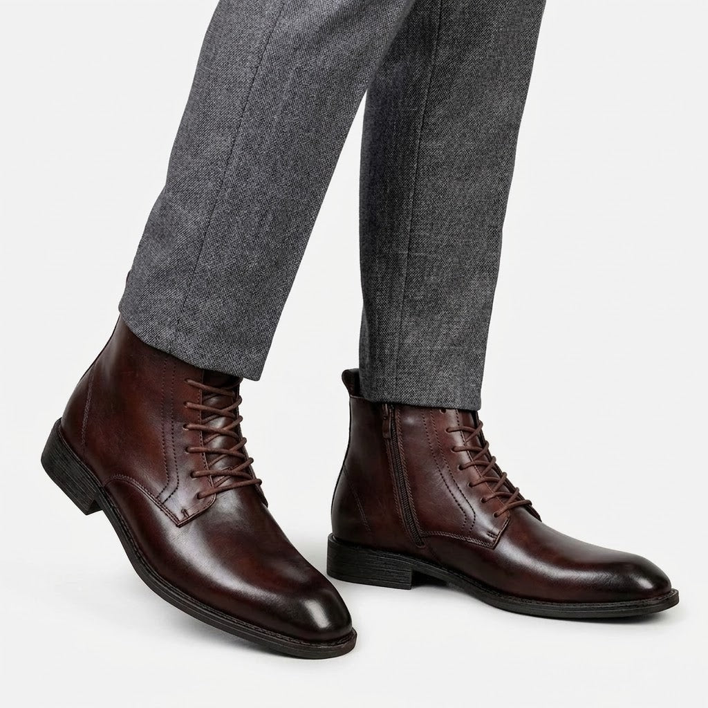 Men's Heritage Leather Ankle Boots for Weekends – Dark Brown