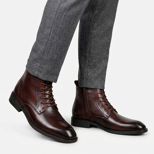 Men's Heritage Leather Ankle Boots for Weekends – Dark Brown