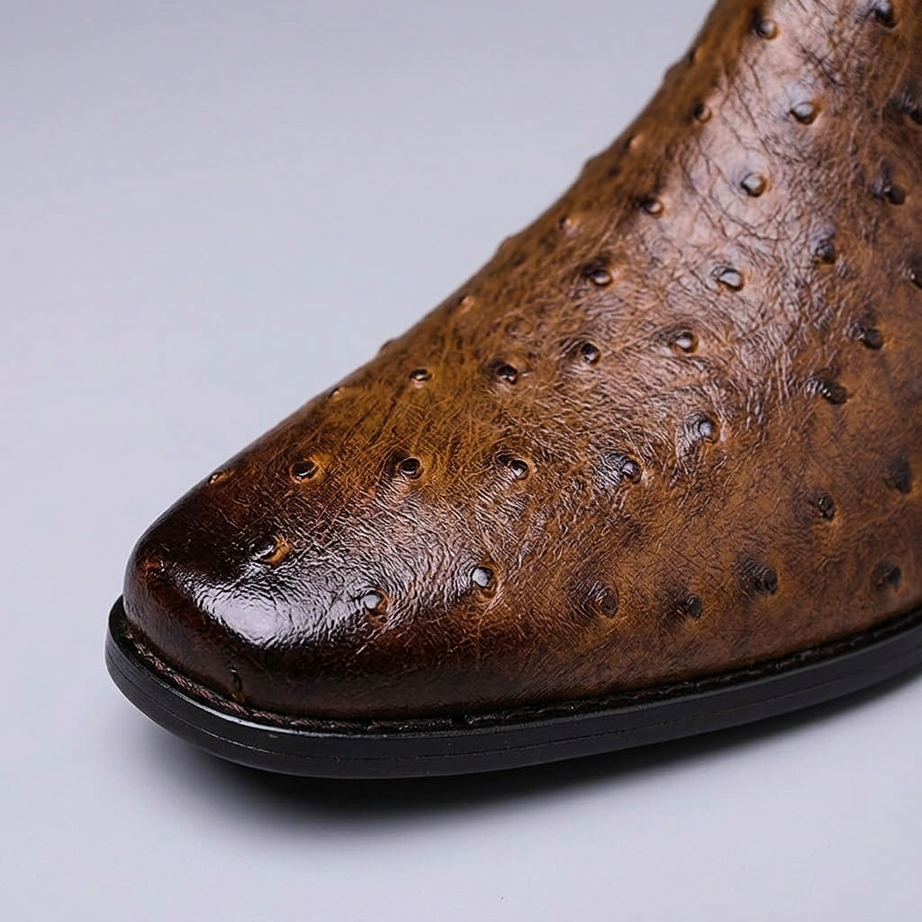 Men's Embossed Leather Chelsea Boots for Evening Wear – view 4