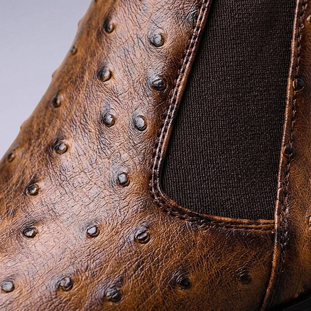 Men's Embossed Leather Chelsea Boots for Evening Wear – view 5