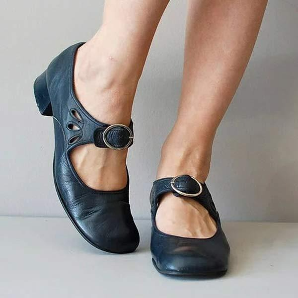 Women's Support Mary Jane Flats – Blue