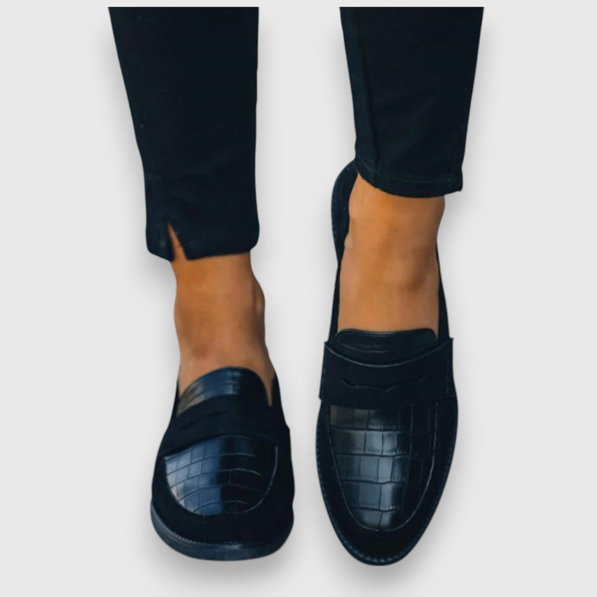 Women's Quilted Insole Support Loafers – Black