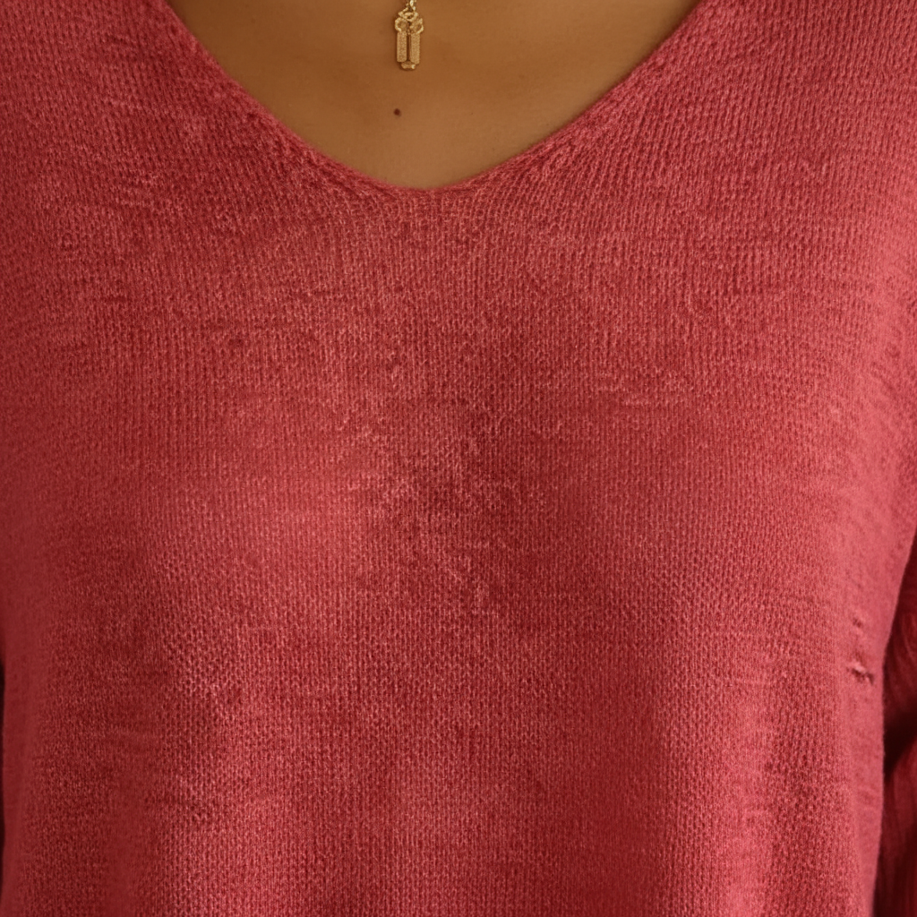 Women's Light-Weight V-Neckline Knit Top – view 12