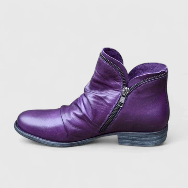 Women's Support Heeled Boots – Purple
