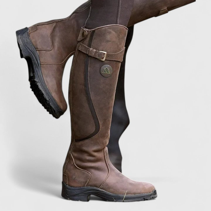 Women's Structured Boots – Dark Brown