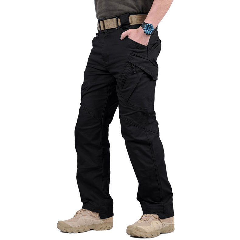 Men's Reinforced Tactical Cargo Pants for Outdoor Wear – Black