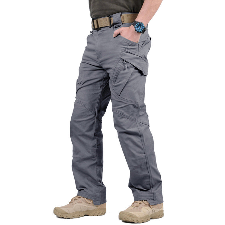 Men's Reinforced Tactical Cargo Pants for Outdoor Wear – Gray