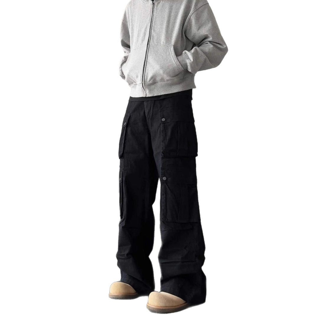 Men's Flared-Leg Multi-Pocket Cargo Trousers – view 6