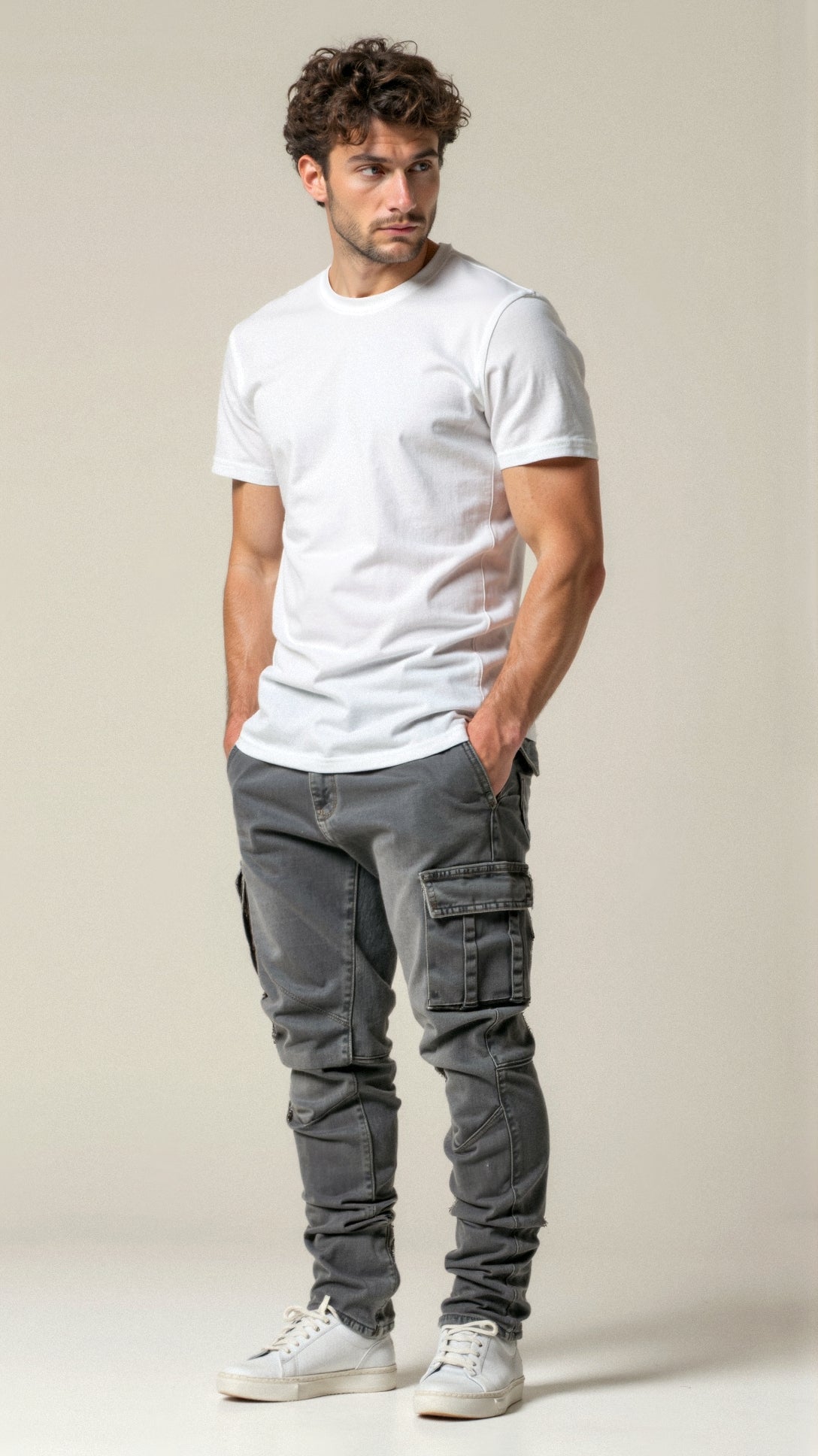 Men's Slim-Cut Cargo Jeans – view 5