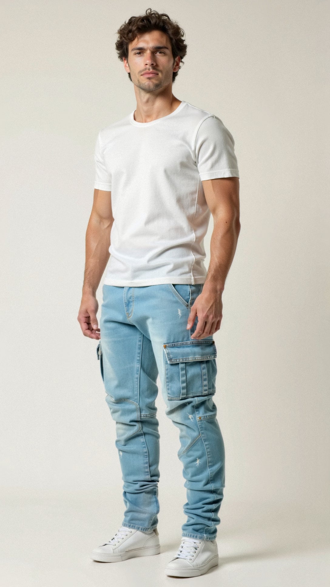 Men's Slim-Cut Cargo Jeans – view 6