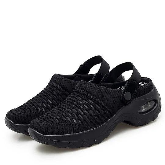 Women's Support Air Cushion Walking Shoes – Black