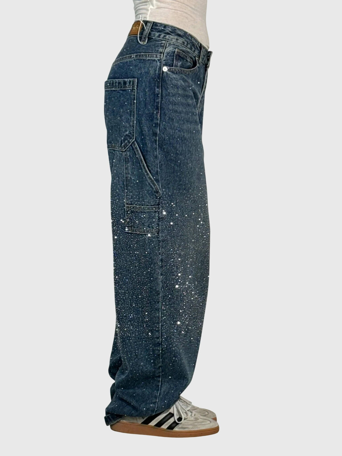 Women's High Rise Shimmer Wide-Cut Jeans – view 2