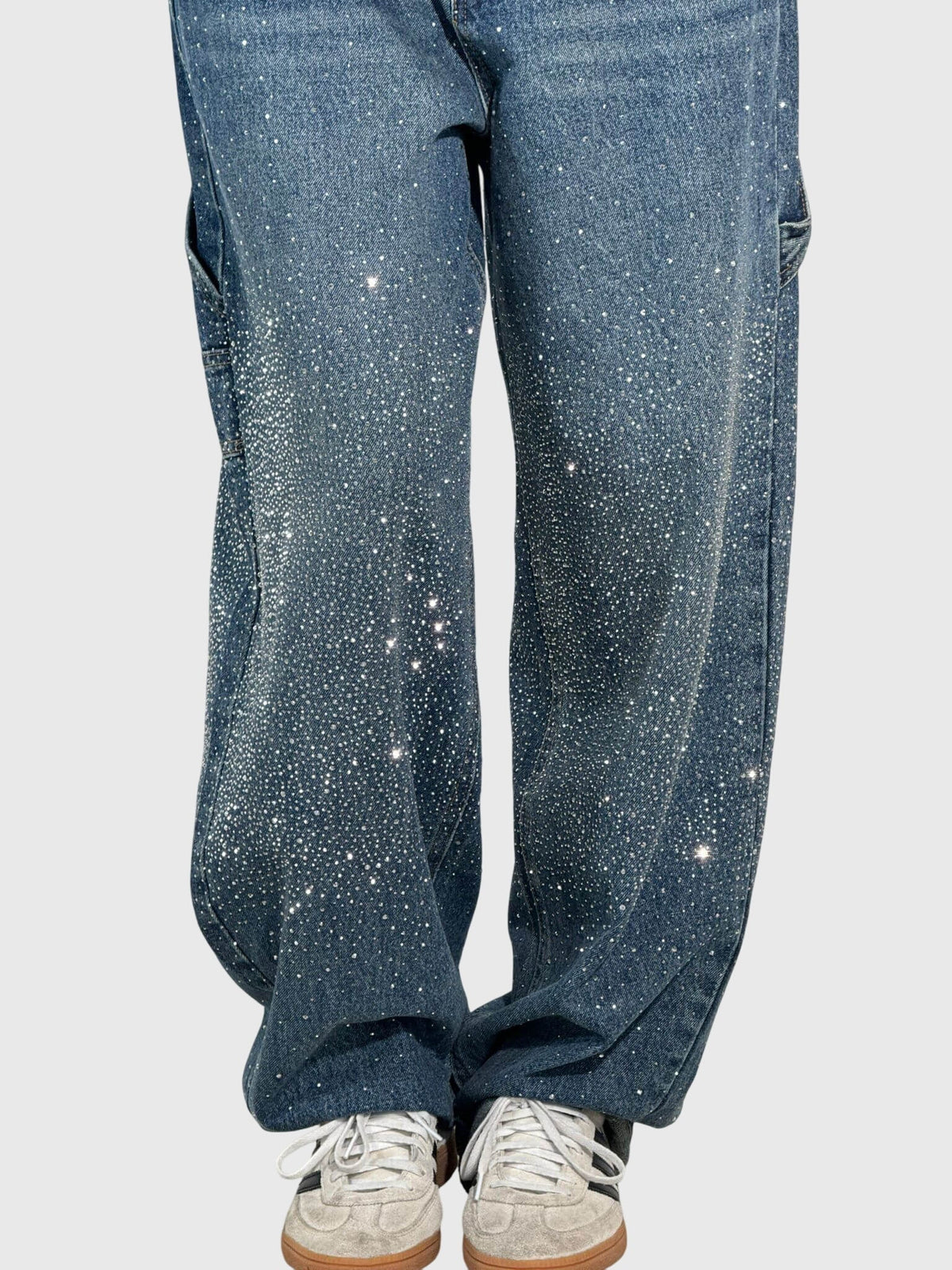 Women's High Rise Shimmer Wide-Cut Jeans – view 4