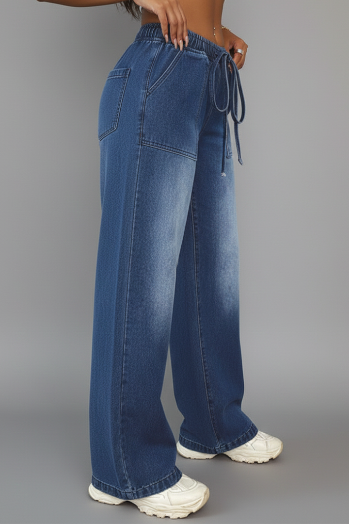 Women's Wide-Cut Tie-Waist Pants – view 4