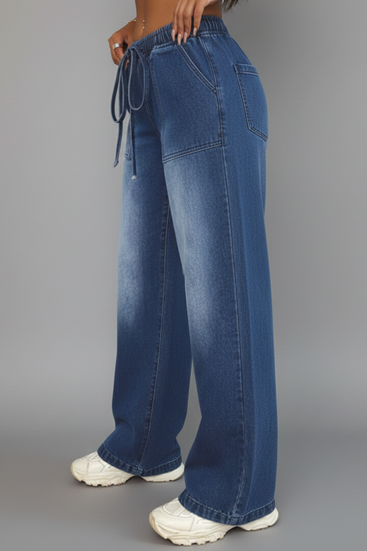 Women's Wide-Cut Tie-Waist Pants – view 5