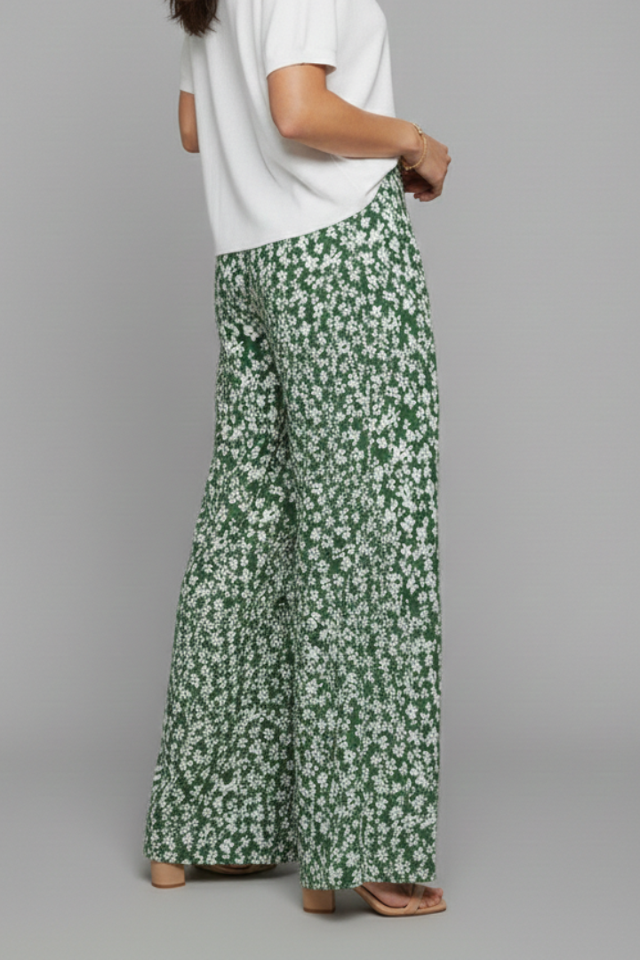 Women's Flower-Print Wide-Cut Palazzo Pants – view 2