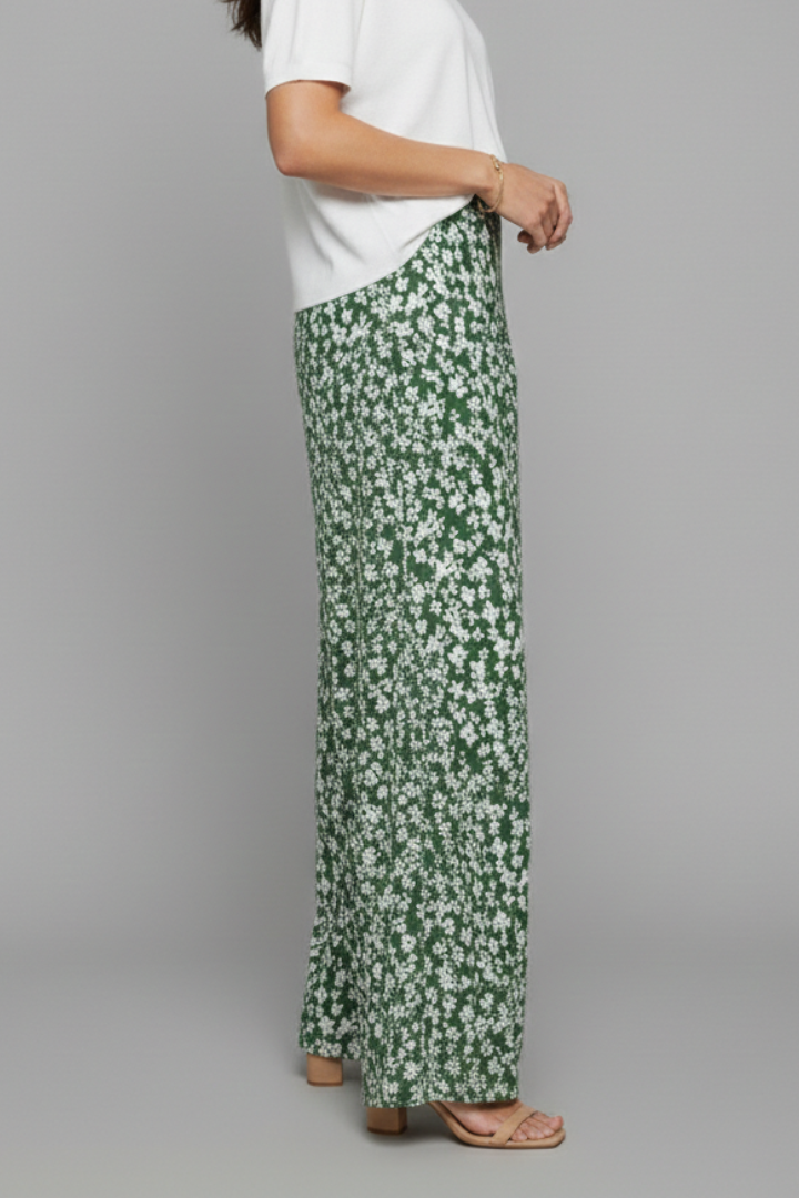 Women's Flower-Print Wide-Cut Palazzo Pants – view 3