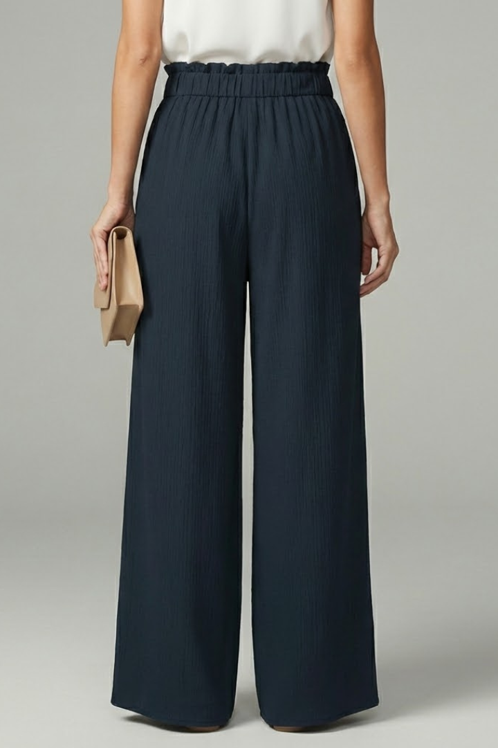 Women's Wide-Cut Tie Belt Palazzo Pants – view 4
