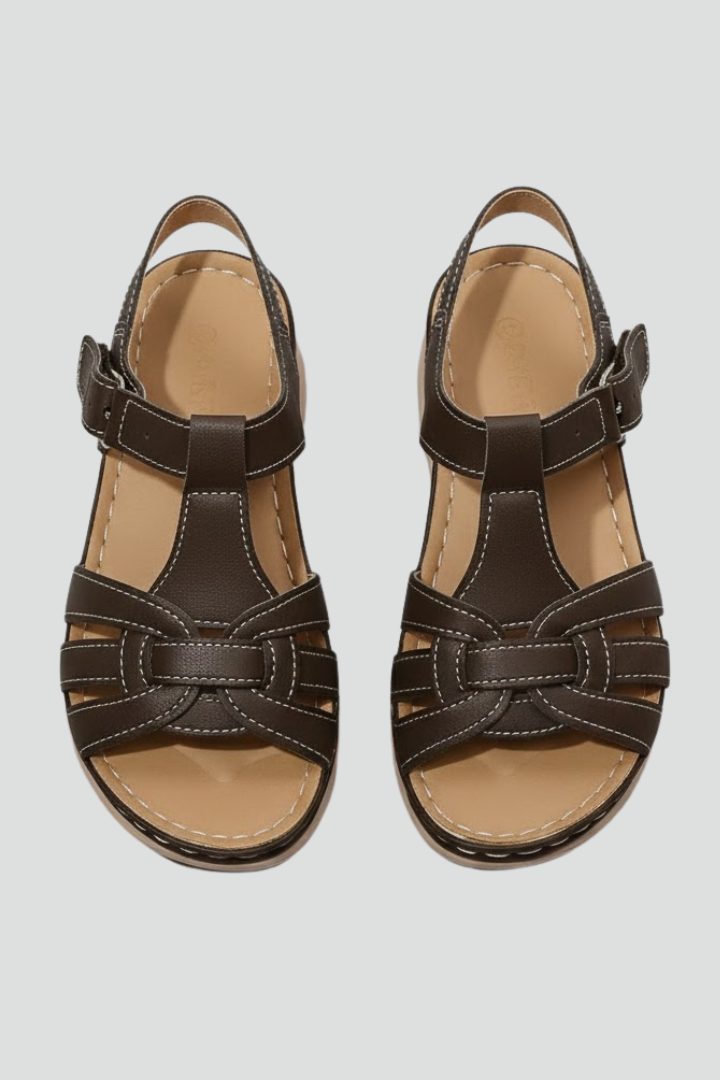 Women's Support Retro Buckle-Detail Multi-Strap Sandals – view 5