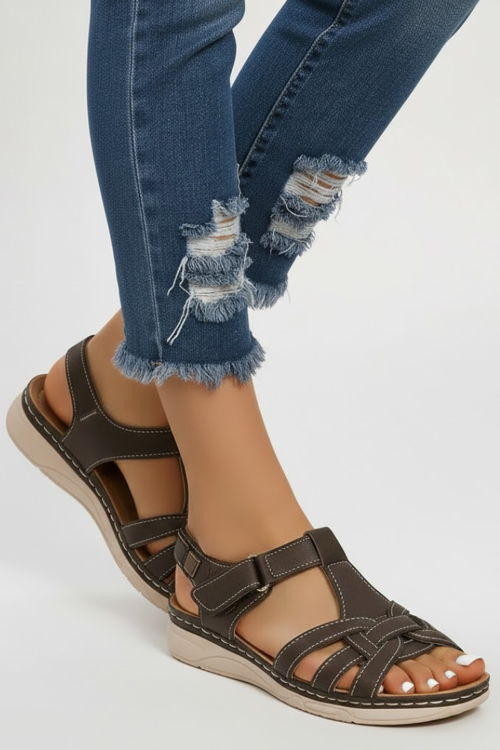 Women's Support Retro Buckle-Detail Multi-Strap Sandals – view 2