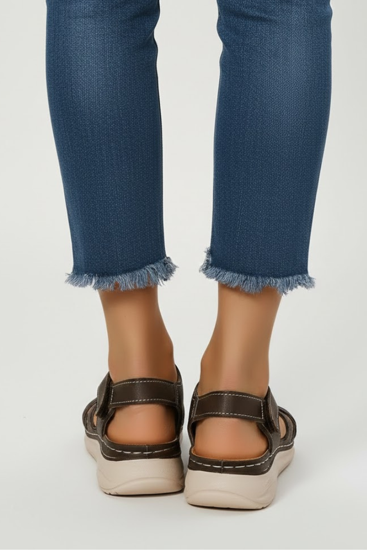 Women's Support Retro Buckle-Detail Multi-Strap Sandals – view 4