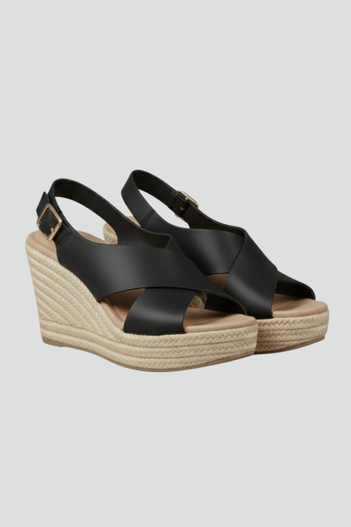 Women's Support Crossover Slingback Wedge-Heel Sandals – view 1
