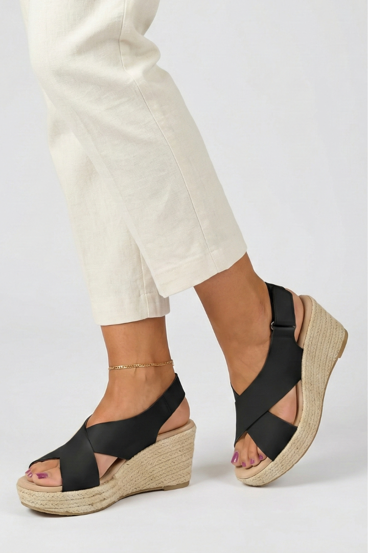 Women's Support Crossover Slingback Wedge-Heel Sandals – view 4