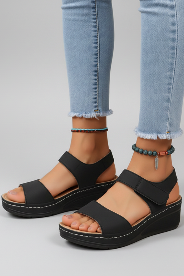 Women's Support Open-Toe Wedge-Heel Sandals – view 3