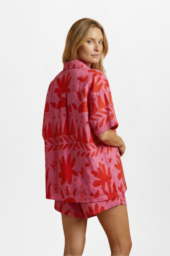 Women's Print-Detail Two-Piece Shorts Set – view 3