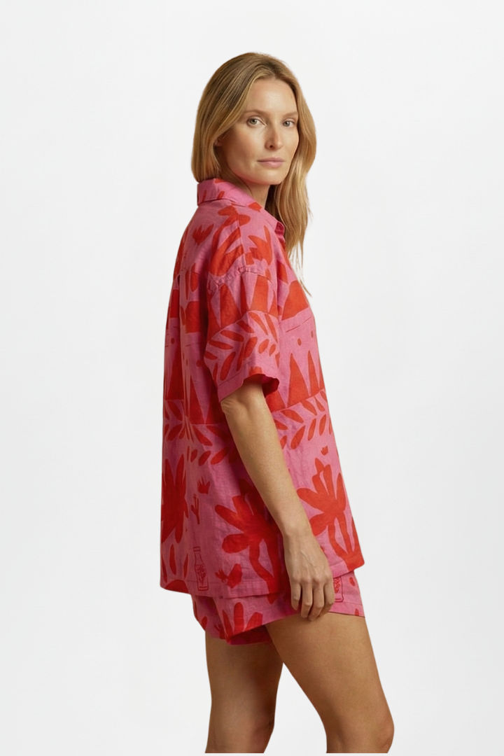 Women's Print-Detail Two-Piece Shorts Set – view 4