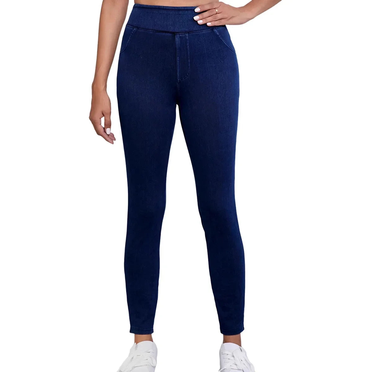 Women's Slim-Cut Fit High Rise Jeans – Dark Blue