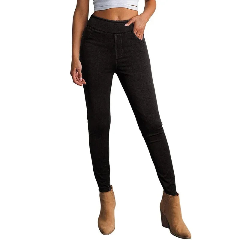Women's Slim-Cut Fit High Rise Jeans – Black