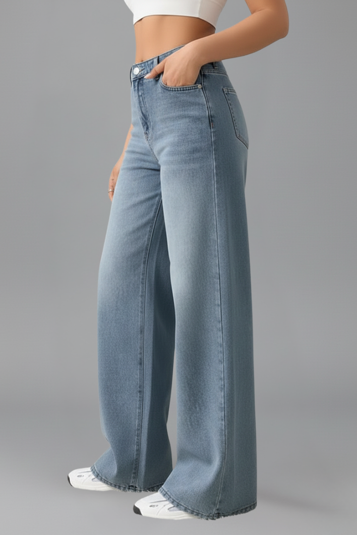 Women's High Rise Wide-Cut Jeans – view 4
