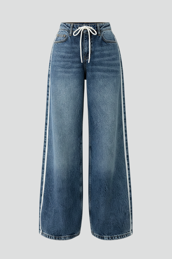Women's Tie-Waist Wide-Cut Jeans – view 1