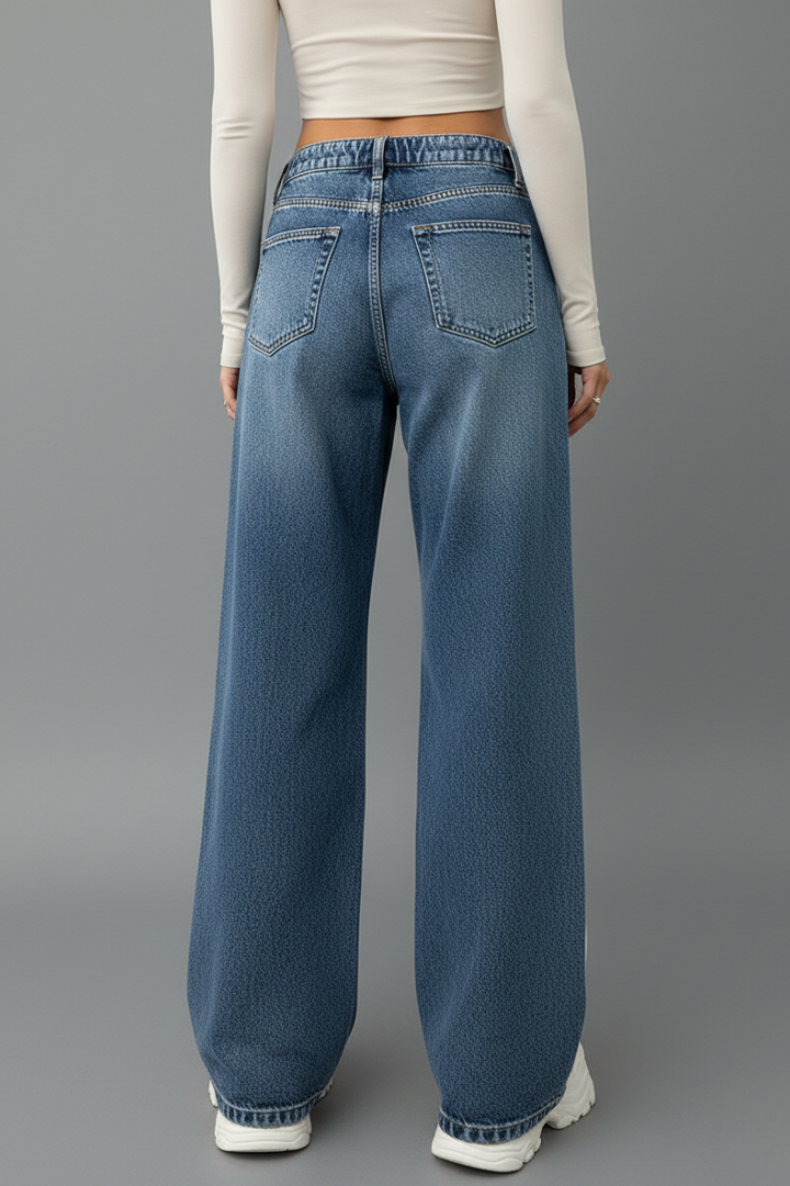 Women's Tie-Waist Wide-Cut Jeans – view 4