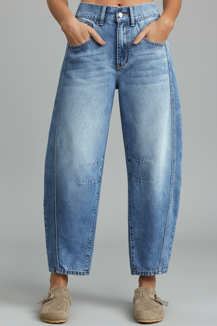 Women's Mid Rise Slim-Tapered Jeans – Blue