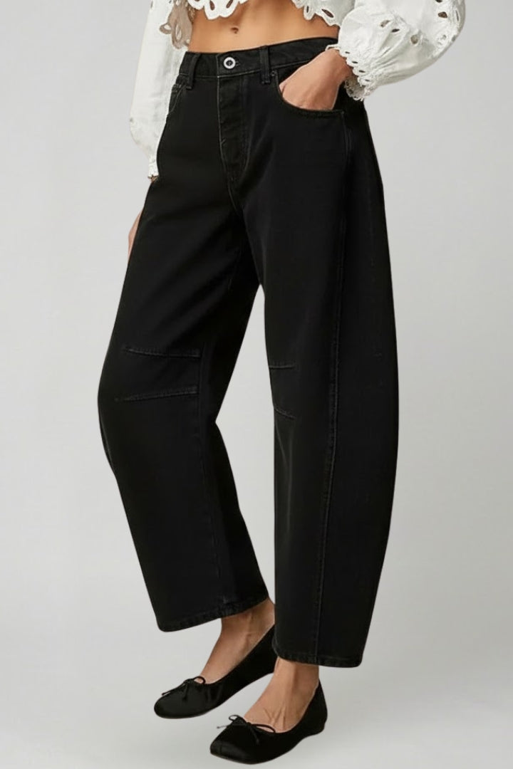 Women's High-Rise Stretchy Wide-Cut Jeans – view 3