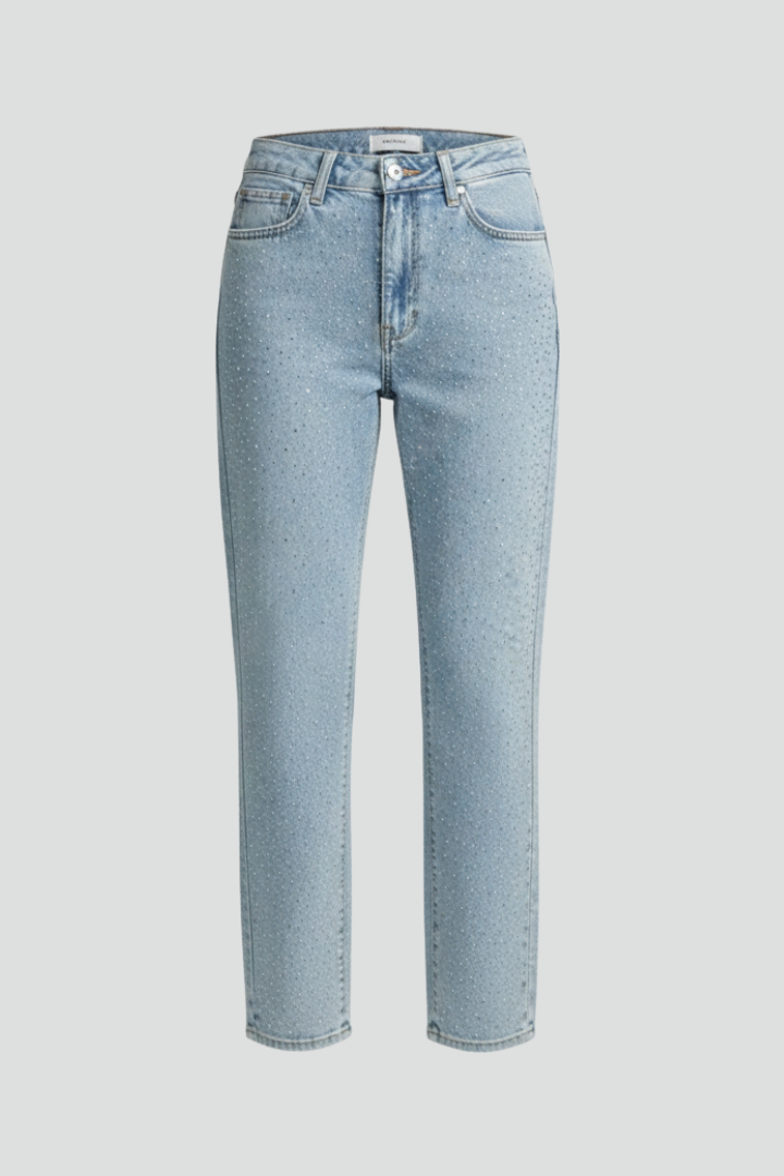 Women's High-Rise Shimmer Straight-Cut Jeans – view 5