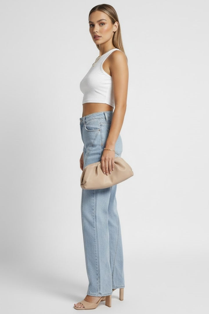 Women's Timeless High-Rise Straight-Cut Jeans – view 3