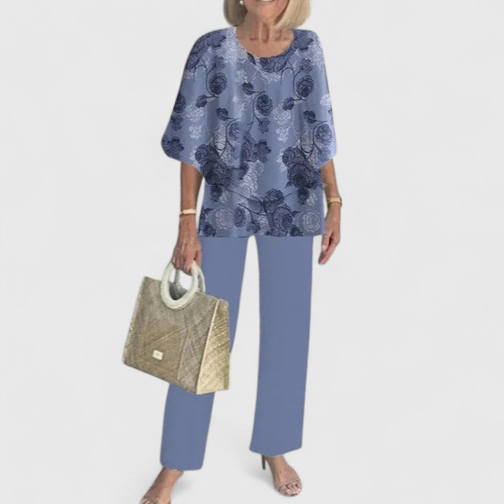 Women's Print-Detail Two-Piece Pants Set – view 8