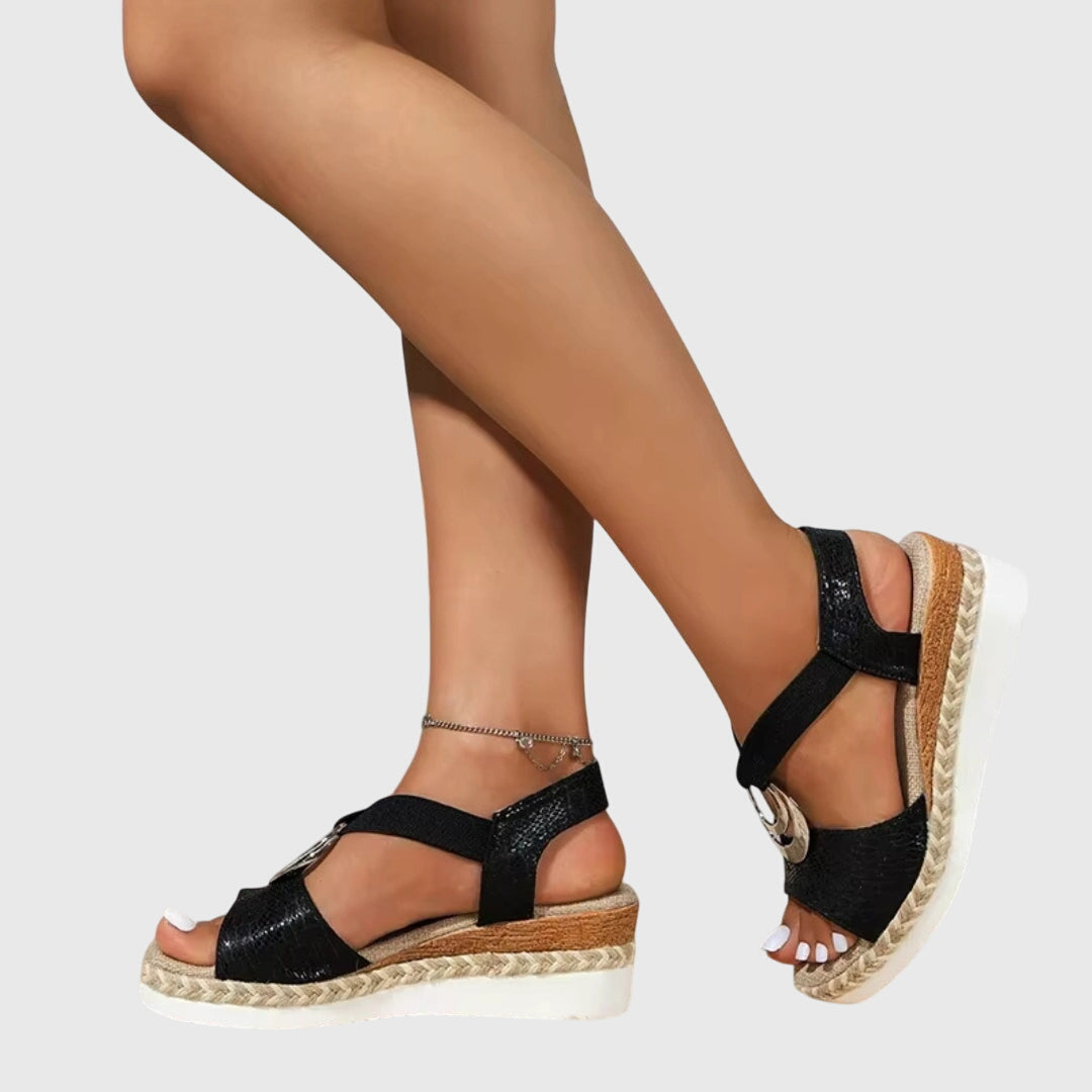 Women's Support Buckle-Strap Elevated Sandals – view 5